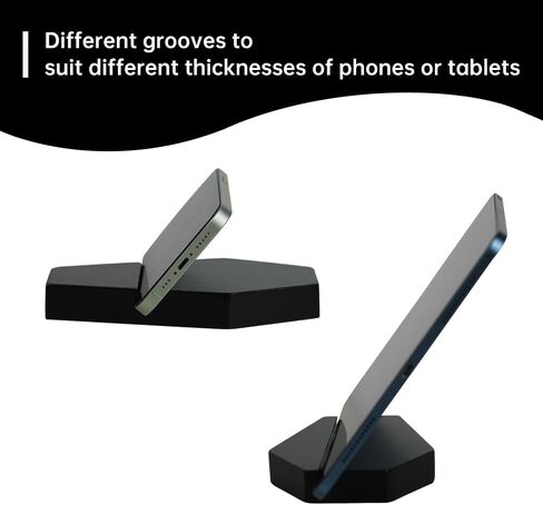 Gothic Coffin Phone Holder - Spooky Dark Aesthetic Desk Tablet Stand, Wooden Black Mobile Holder for iPhone iPad Smartphones & Tablets in Kuwait