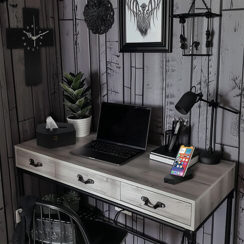 Gothic Coffin Phone Holder - Spooky Dark Aesthetic Desk Tablet Stand, Wooden Black Mobile Holder for iPhone iPad Smartphones & Tablets in Kuwait