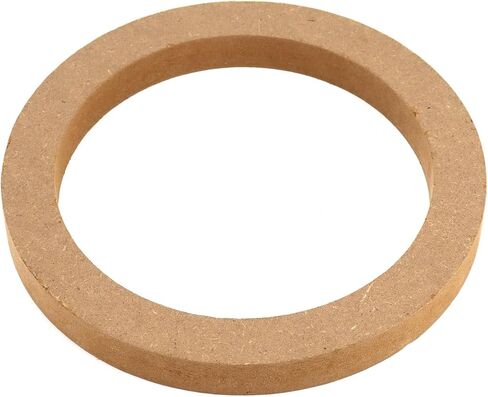QWORK Wooden Speaker Spacer Rings, 8 Pcs 6.5" Car MDF Speaker Ring, MDF Tweeter Wood Rings for 6.5 Inch Speakers in Kuwait