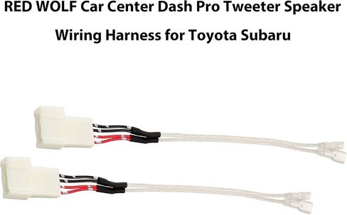 RED WOLF Dash Tweeter Wiring Harness w/Radio Add Amplifier Subwoofer Wire T-Harness Replacement for Toyota Camry RAV4 Tacoma Corolla Non-JBL System 2018-2021 in Kuwait