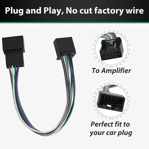 RED WOLF Dash Tweeter Wiring Harness w/Radio Add Amplifier Subwoofer Wire T-Harness Replacement for Toyota Camry RAV4 Tacoma Corolla Non-JBL System 2018-2021 in Kuwait