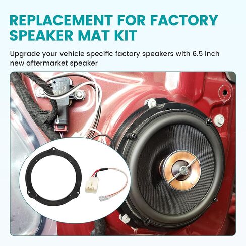 NuIth 5"x7" / 6"x8" to 6.5" Door Speaker Spacer Bracket Adapter for Select 1992-2014 Ford/Lincoln/Mercury + 6X9 Universal Plastic Vehicle Speaker Spacer in Kuwait