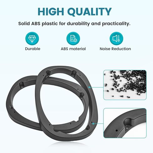 NuIth 5"x7" / 6"x8" to 6.5" Door Speaker Spacer Bracket Adapter for Select 1992-2014 Ford/Lincoln/Mercury + 6X9 Universal Plastic Vehicle Speaker Spacer in Kuwait