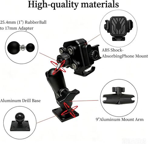 Phone Mount, AMPS Aluminum Base, 4.8-7.2" Phones in Kuwait
