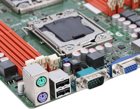 LGA 1366 DDR3 24G X58 Gaming Motherboard, Dual LGA 1366 Sockets with Support for 5500 Series, Triple Channel DDR3 800 1066 1333MHz, IPMI 2.0 Remote Management, SATAII 0 1 5 10 in Kuwait