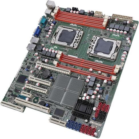 LGA 1366 DDR3 24G X58 Gaming Motherboard, Dual LGA 1366 Sockets with Support for 5500 Series, Triple Channel DDR3 800 1066 1333MHz, IPMI 2.0 Remote Management, SATAII 0 1 5 10 in Kuwait