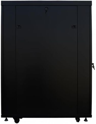 Sysracks 27U Deep Server Rack Cabinet Enclosure Locking | 39-Inch Depth Network Equipment Rack Cabinet with Thermocontroller, LCD-Screen, 4 Fans, Power Strip, Shelf, Wheels, Dust-Tight Cable Entries in Kuwait