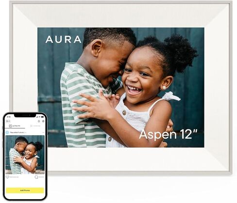 Aura Digital HD Picture Frame, Best Frame for Gifting, Carver, 10" Black (10" - Gravel) in Saudi Arabia
