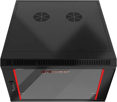 Sysracks - Network Data Cabinet - 15U Rack Mount - Wall Mount IT Rack - Locking - Server Rack - 18-Inch deep Data Rack - Locking Server Rack Cabinet Glass Door in Kuwait