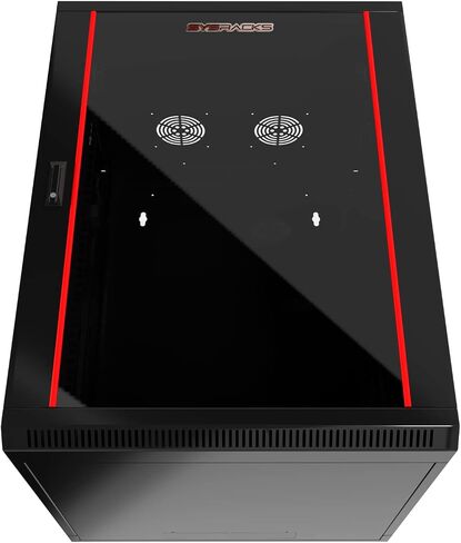 Sysracks - Network Data Cabinet - 15U Rack Mount - Wall Mount IT Rack - Locking - Server Rack - 18-Inch deep Data Rack - Locking Server Rack Cabinet Glass Door in Kuwait