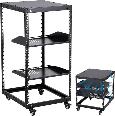 20U Open Frame Network Rack Heavy Duty Steel Server Rack Shelf in Kuwait