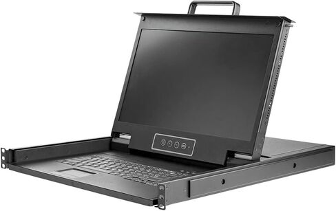 StarTech.com Rackmount KVM Console HD 1080p - Single Port VGA KVM w/17 LCD Monitor - 1U LCD KVM Server Rack Drawer w/Cables - USB Support in Kuwait
