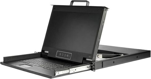 StarTech.com Rackmount KVM Console HD 1080p - Single Port VGA KVM w/17 LCD Monitor - 1U LCD KVM Server Rack Drawer w/Cables - USB Support in Kuwait