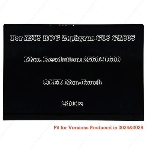 16.0" for ASUS ROG Zephyrus G16 GA605WV-R9460L7G-OM 240Hz OLED Display Panel LCD Assembly in Kuwait