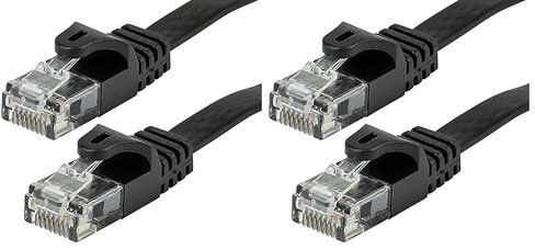 Monoprice Cat6 Ethernet Patch Cable - RJ45, Stranded, 550Mhz, UTP, Pure Bare Copper Wire, 24AWG, 50 Feet, White - Flexboot Series in Kuwait