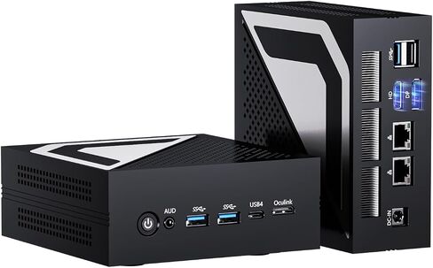 Mini PC AMD Ryzen AI 9 HX 370(12 Cores | 80 Tops | Radeon 890M), Win-11 Pro, 64G DDR5, 4T PCIE4.0 SSD, Mini Gaming Desktop Computers Dual 2.5G LAN, Oculink/USB 4.0 /Triple Display 8K/WiFi7 in Kuwait