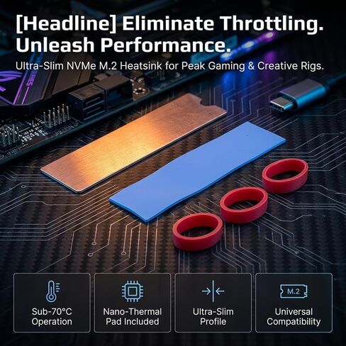 Laptop Nvme M. 2 SSD Heatsink Copper Cooler with Nano Thermal Pad in Kuwait