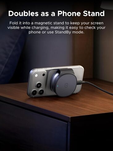 UGREEN MagFlow 25W Pocket-Sized 2-in-1 Foldable Wireless Charger in Kuwait