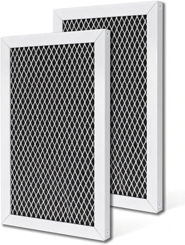 2-Pack Microwave Charcoal Filter Replacement for GE JVM6175EK5ES, JVM6175SK5SS, JVM6172SK5SS, JVM6175YK5FS, JVM6175DK5WW - Grease Air Filter in Kuwait