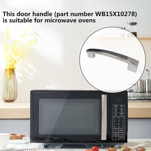 Microwave Door Handle Replacement WB15X26821 Fit for GE JVM6175SK2SS JVM7195BL1TS JVM7195EK1ES JVM7195EK2ES JVM7195EK3ES JVM7195FL1DS JVM7195SK1SS JVM7195SK2SS JVM7195SK3SS Latest Version in Kuwait