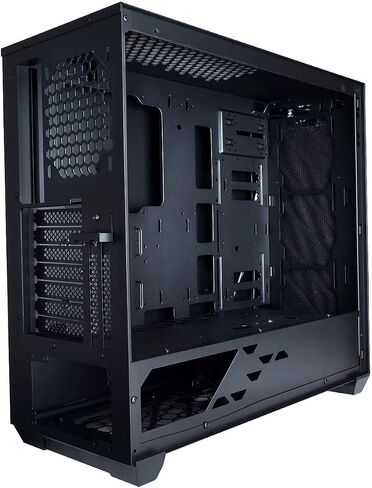 InWin 216 Black Mid Tower Case with Metal Side Panel, MB Up to E-ATX, 7 PCI-E Slots, GPU Support Up to 380mm, Radiator Up to 360mm in Kuwait
