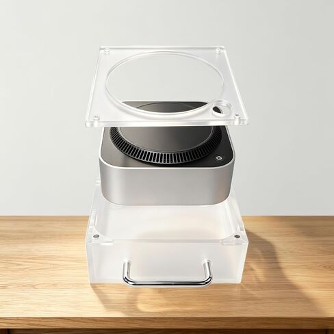 Retro Acrylic Protective Case for Mac mini M4 with Magnetic Side Panel in Kuwait