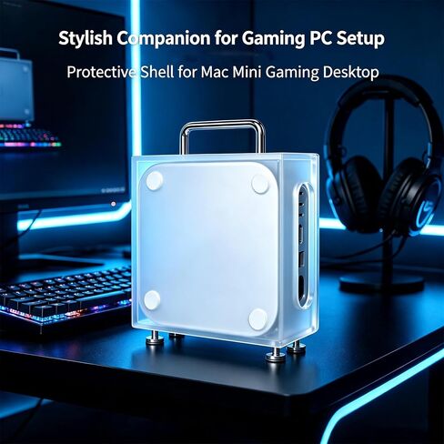 Retro Acrylic Protective Case for Mac mini M4 with Magnetic Side Panel in Kuwait
