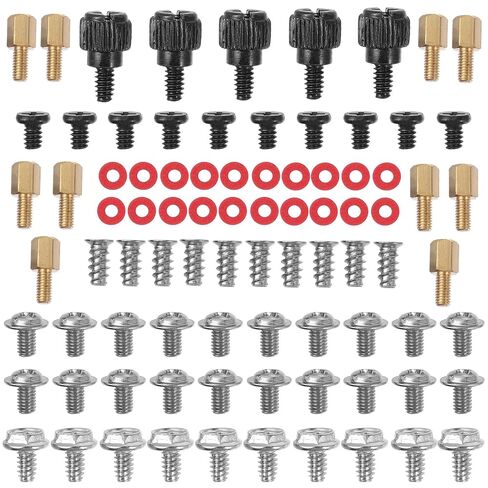 Sewroro 85pcs Computer Screws Kit Copper Pillars and Steel Countersunk Head Screws for PC Repair and Chassis Assembly in Kuwait