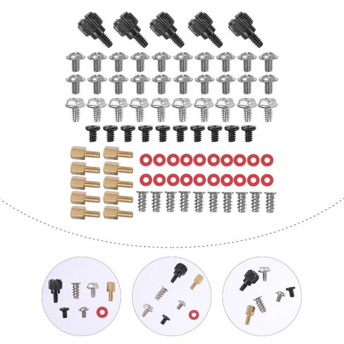 Sewroro 85pcs Computer Screws Kit Copper Pillars and Steel Countersunk Head Screws for PC Repair and Chassis Assembly in Kuwait