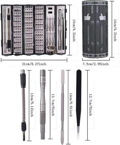 Baoblaze Screwdriver Repair Kit Set Tools Bits Handle Extension Organizer S2 Alloy Steel Precision Electronics Suitable for laptop maintenance game console DIY in Kuwait
