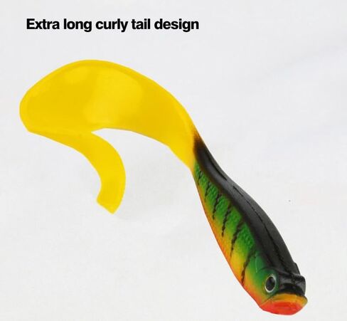 Pack of 15 Mini Soft Bait Swimbait 12cm T Tail Fishing Lure Shad Wobbler Soft Baits Silicone Fishing Supplies Artificial Bait in Kuwait