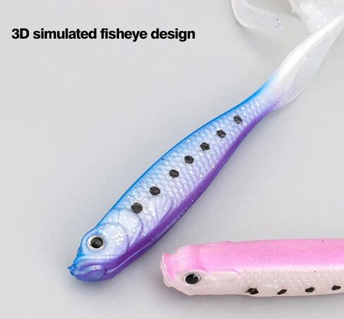 Pack of 15 Mini Soft Bait Swimbait 12cm T Tail Fishing Lure Shad Wobbler Soft Baits Silicone Fishing Supplies Artificial Bait in Kuwait