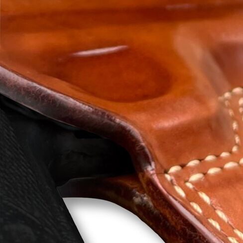 Masc Premium The Ultimate Leather OWB Pancake Holster Open Top fits Ultra Raptor 1911 9mm 3-inch, Right Hand Draw, Brown Color #1638# in Saudi Arabia