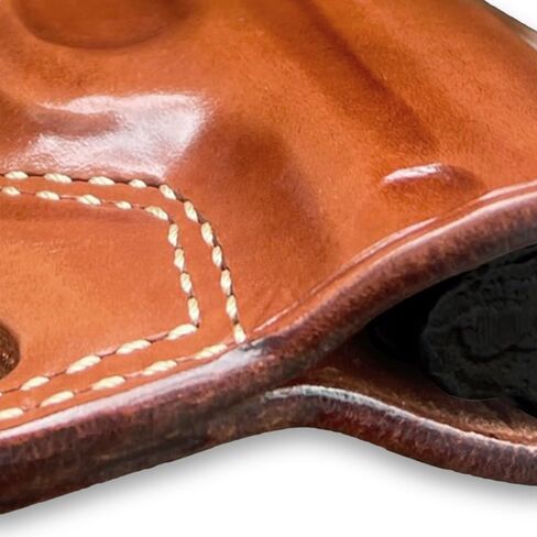 Masc Premium The Ultimate Leather OWB Pancake Holster Open Top fits Ultra Raptor 1911 9mm 3-inch, Right Hand Draw, Brown Color #1638# in Saudi Arabia