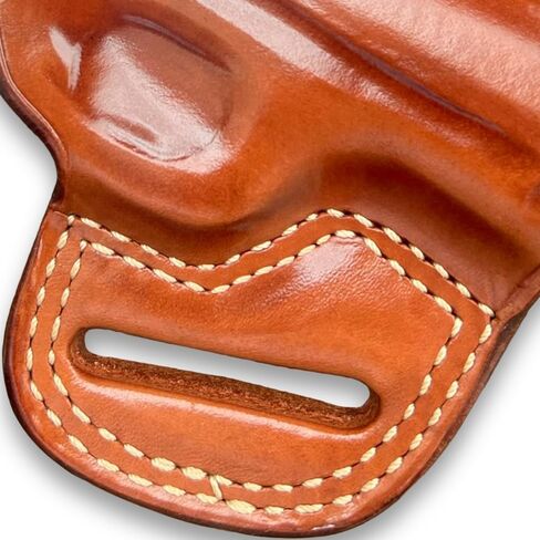 Masc Premium The Ultimate Leather OWB Pancake Holster Open Top fits Ultra Raptor 1911 9mm 3-inch, Right Hand Draw, Brown Color #1638# in Saudi Arabia