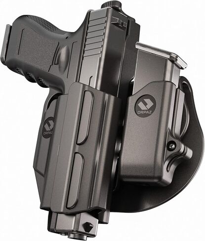 Orpaz T41 Adjustable and Modular Springfield XD Holster Compatible with OWB SXD Holder with Light/Laser/Optics, Paddle with Mag Holder - Unisex - Will Secure Your Handgun with a Tactical Appearance in Saudi Arabia