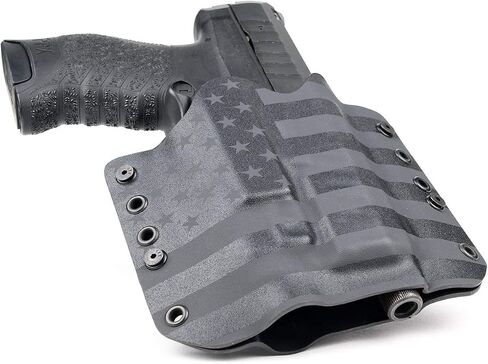 OWB Holster - Olight PL-Mini 2 - USA Stealth Black (Right-Hand, SIG P320 X Compact 9mm 3.6 inch) in Saudi Arabia