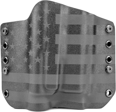OWB Holster - Olight PL-Mini 2 - USA Stealth Black (Right-Hand, SIG P320 X Compact 9mm 3.6 inch) in Saudi Arabia