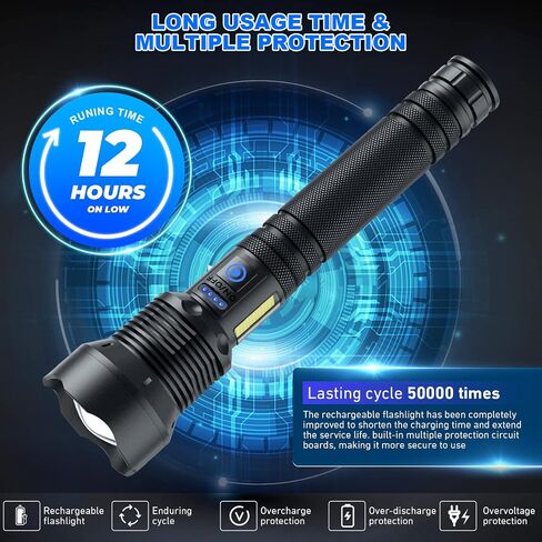 Cinlinso LED Flashlight High Lumens, Bright Flashlight for Outdoor Use in Saudi Arabia