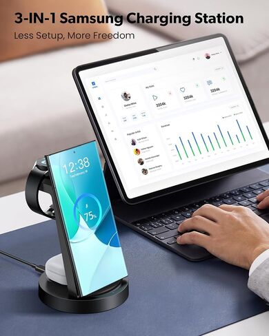 Wireless Charger for Samsung: 3 in 1 Wireless Charging Station in Kuwait