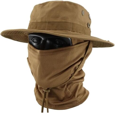 Outdoor Sports Shooting Hiking Fishing Tactical Camouflage Fisherman Boonie Hat Hood Set in Kuwait