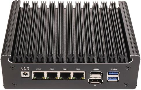 Micro Firewall Appliance, Mini PC, OPNsense, VPN, Router PC, I5 8265U, RS52, AES-NI, Type-C, HDMI, DP, SIM Slot, 4 x 2.5GbE LAN, 16G RAM, 256G SSD in Kuwait