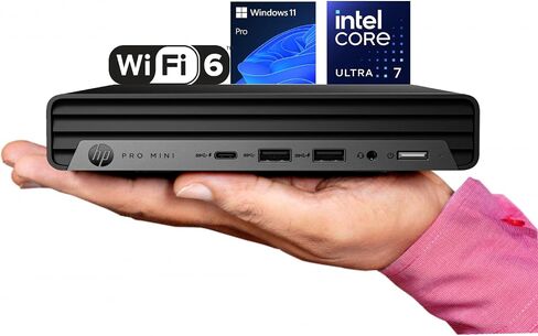 HP VPro Mini Business Desktop, IntelUltra 7-265T(20 Core 20 Threads), 16GB DDR5 RAM. 512GB SSD. Ultra Quite Design, RJ-45, Dual Monitor Support, AI Ready,Wi-Fi 6, Bluetooth, KB & Mouse, Windows 11 in Kuwait