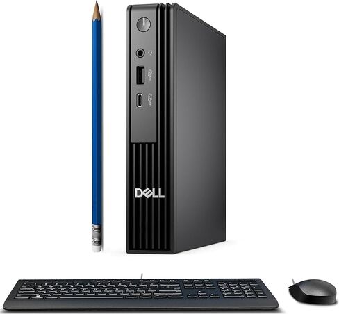 Dell Pro Micro Desktop Computer, Intel Core i5-14500T, 16GB DDR5 RAM, 512GB PCIe SSD, USB-C, HDMI 2.1, Gigabit Ethernet, Windows 11 Pro, for Business, Home Office & Everyday Productivity in Kuwait