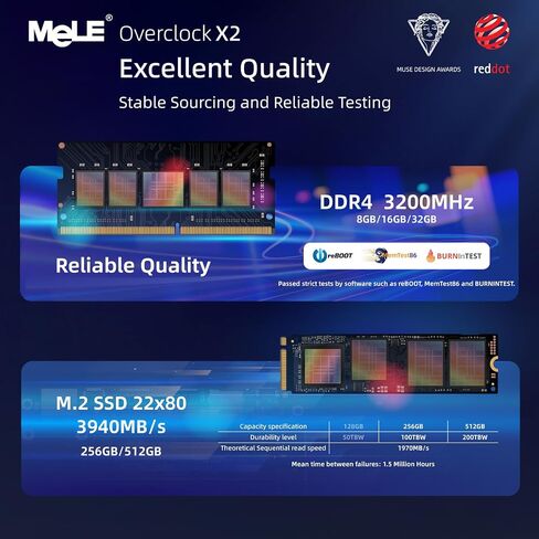 MeLE Overclock X2 Mini PC N150 16GB DDR4 512GB SSD Small Desktop Computers in Kuwait