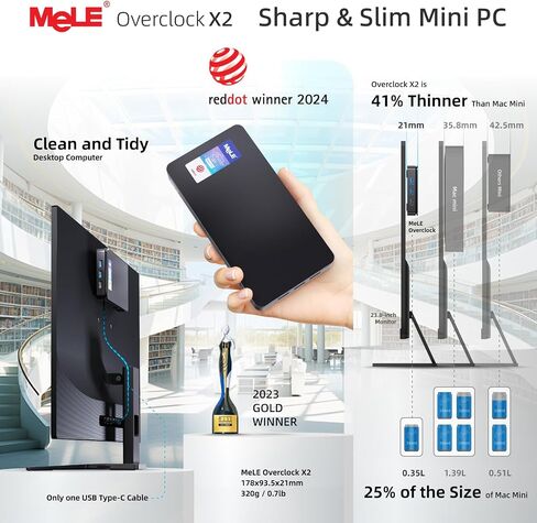 MeLE Overclock X2 Mini PC N150 16GB DDR4 512GB SSD Small Desktop Computers in Kuwait