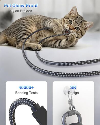 USB C to USB C Cable 30Ft, 240W Fast Charging, 20Gbps Data, 4K 60Hz Video in Kuwait