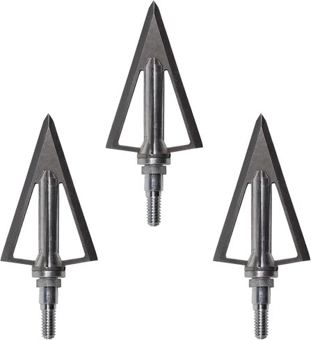 Swhacker #253 Razor Series Fixed 4-Blade Broadhead, 100 Grain, 1" Cut, 35° Blade Angle, Archery Hunting Broadheads, 3 Pack in Kuwait