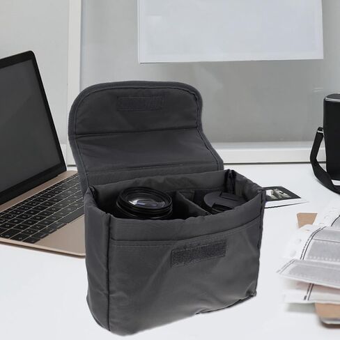 Angoily Camera Bag Insert with Divider, Nylon Protective Pouch for Lenses in Kuwait