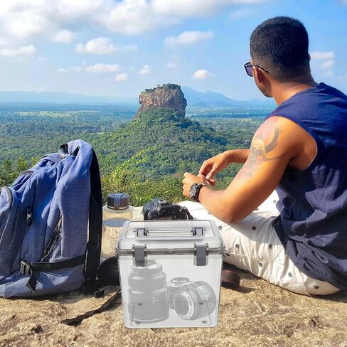 Vaguelly Portable Camera Lens Case with Handle, ABS Household Storage Box in Kuwait